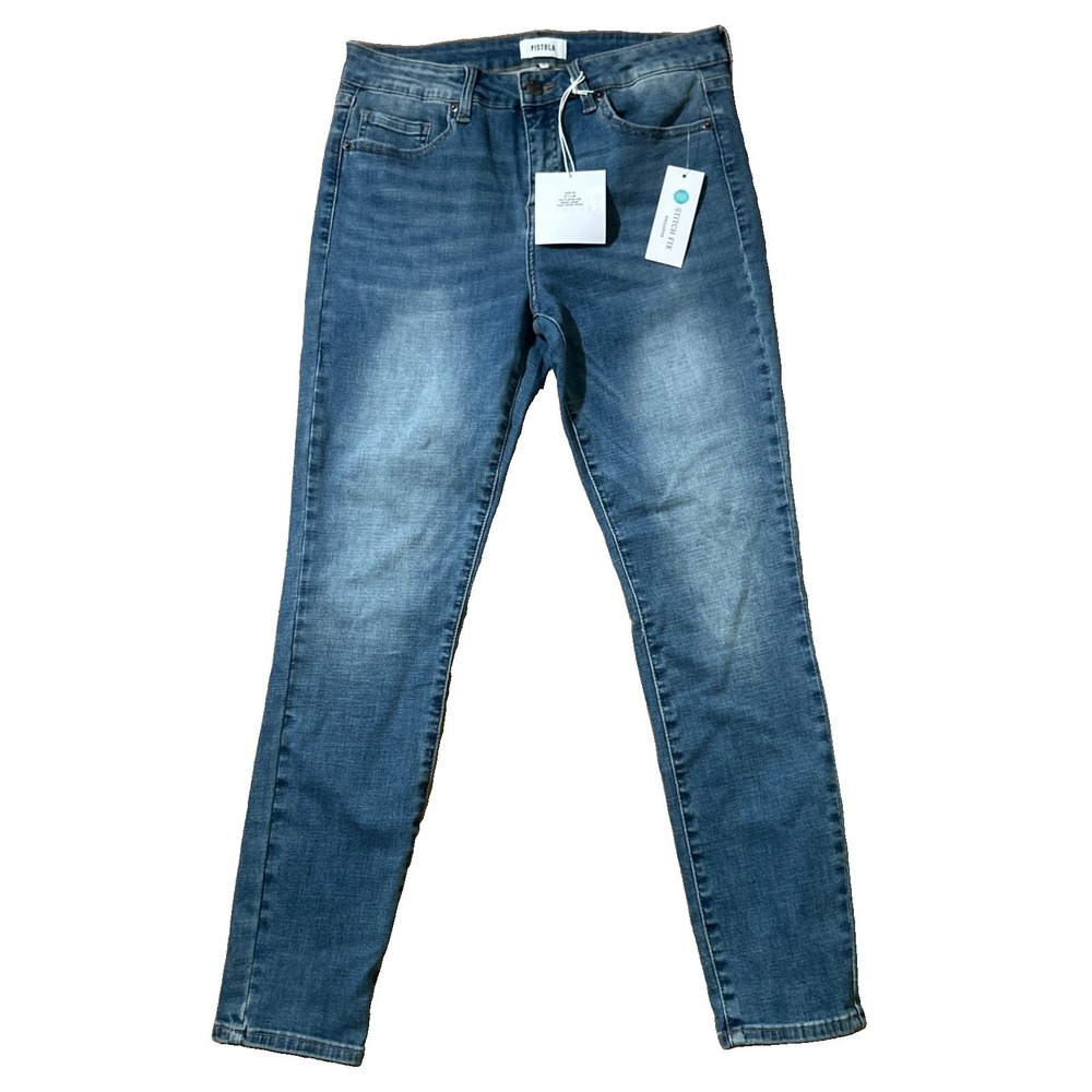 NWT Pistola Jeans Women's 30 Blue Arielle Skinny Medium Wash Stretch Denim